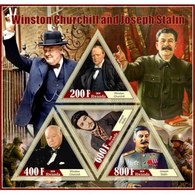 Великие люди Уинстон Черчилль и Иосиф Сталин